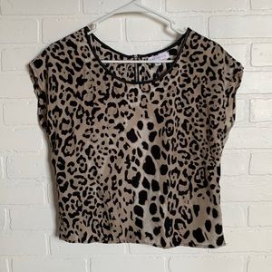 NEW Socialite Leopard Print top size small NWT